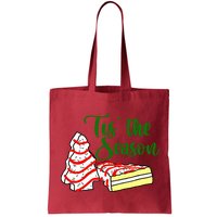 Little Tis' The Season Christmas Tree Cakes Debbie Becky Jen TShirt Bag