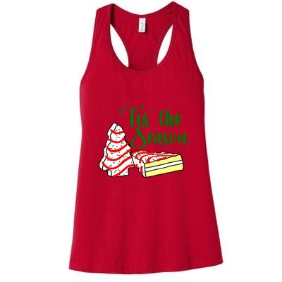 Little Tis' The Season Christmas Tree Cakes Debbie Becky Jen TShirt Women's Racerback Tank