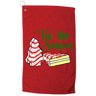 Little Tis' The Season Christmas Tree Cakes Debbie Becky Jen TShirt Golf Towel