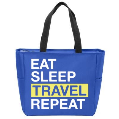 Love To Travel Eat Sleep Travel Repeat Traveler Gift Zip Tote Bag