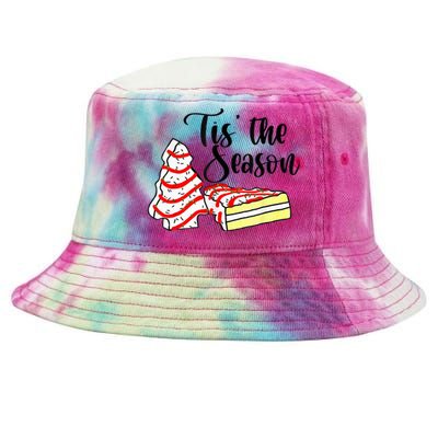 Little Tis The Season Christmas Tree Cakes Debbie Becky Jen Tie-Dyed Bucket Hat