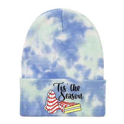 Little Tis The Season Christmas Tree Cakes Debbie Becky Jen Tie Dye 12in Knit Beanie