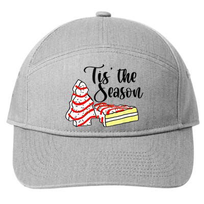 Little Tis The Season Christmas Tree Cakes Debbie Becky Jen 7-Panel Snapback Hat