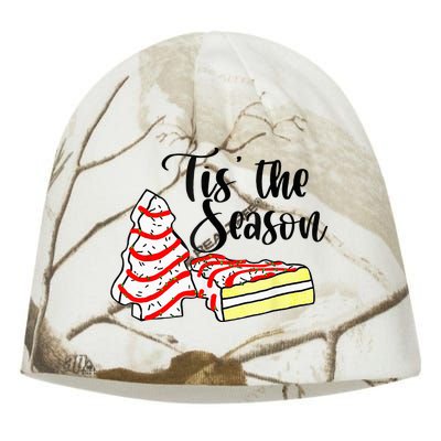 Little Tis The Season Christmas Tree Cakes Debbie Becky Jen Kati - Camo Knit Beanie