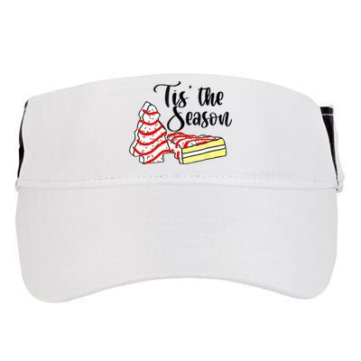 Little Tis The Season Christmas Tree Cakes Debbie Becky Jen Adult Drive Performance Visor