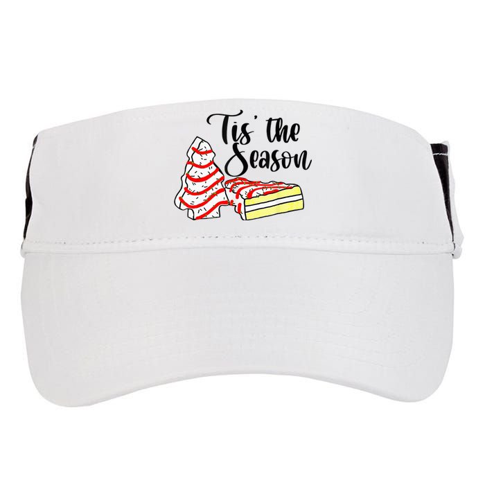 Little Tis The Season Christmas Tree Cakes Debbie Becky Jen Adult Drive Performance Visor