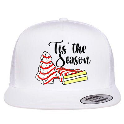 Little Tis The Season Christmas Tree Cakes Debbie Becky Jen Flat Bill Trucker Hat