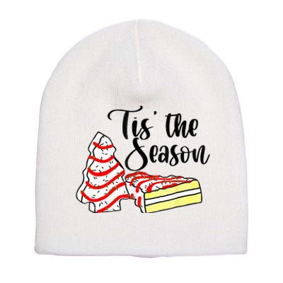 Little Tis The Season Christmas Tree Cakes Debbie Becky Jen Short Acrylic Beanie