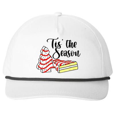 Little Tis The Season Christmas Tree Cakes Debbie Becky Jen Snapback Five-Panel Rope Hat