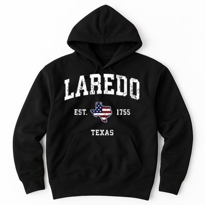 Laredo Texas Tx Vintage American Flag Sports Design Hoodie