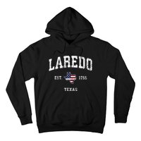 Laredo Texas Tx Vintage American Flag Sports Design Hoodie