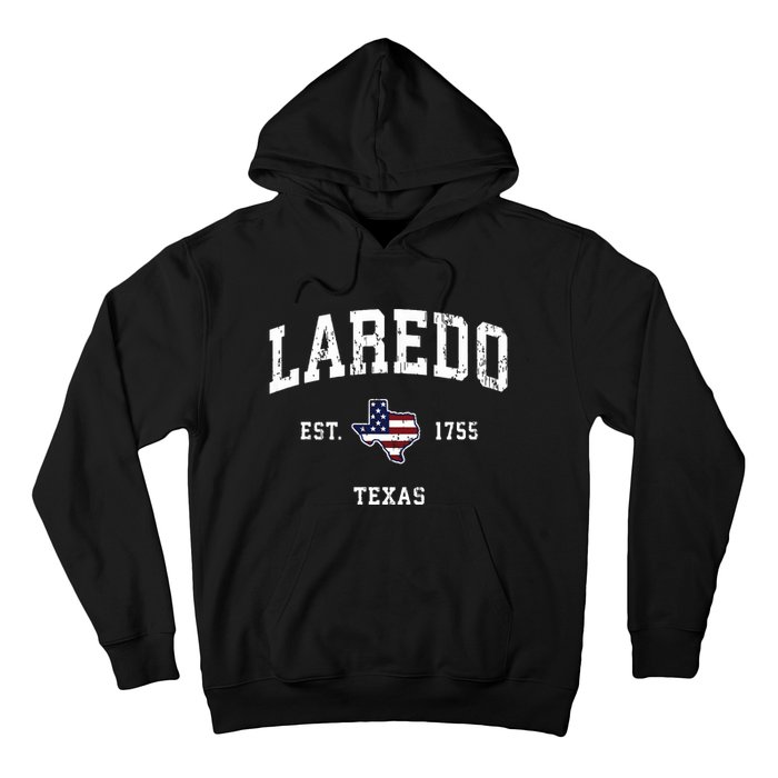 Laredo Texas Tx Vintage American Flag Sports Design Hoodie