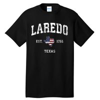 Laredo Texas Tx Vintage American Flag Sports Design Tall T-Shirt