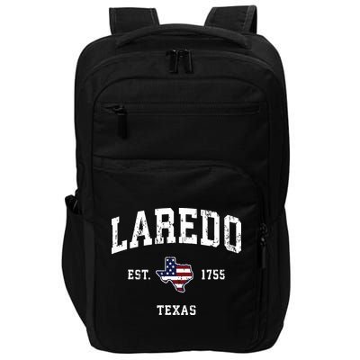 Laredo Texas Tx Vintage American Flag Sports Design Impact Tech Backpack