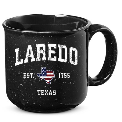 Laredo Texas Tx Vintage American Flag Sports Design 15oz Campfire Ceramic Mug