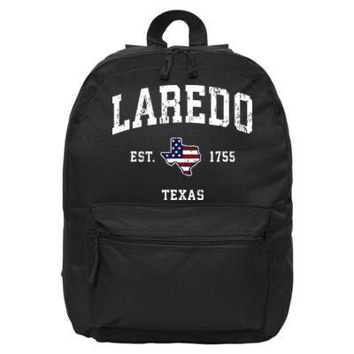 Laredo Texas Tx Vintage American Flag Sports Design 16 in Basic Backpack