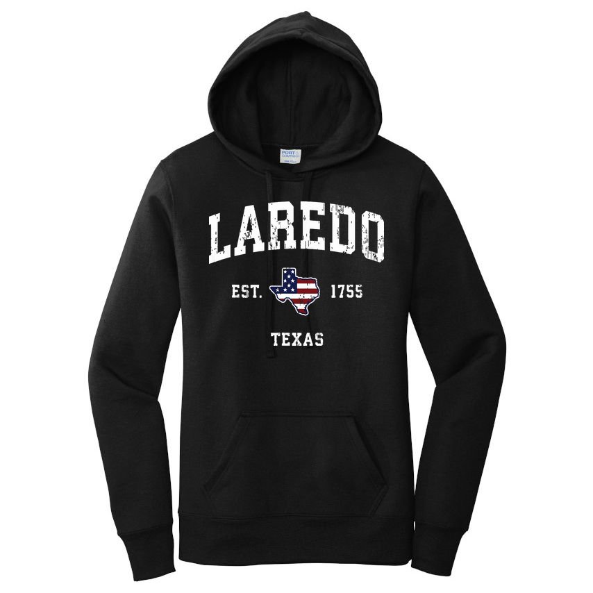 Laredo Texas Tx Vintage American Flag Sports Design Women's Pullover Hoodie