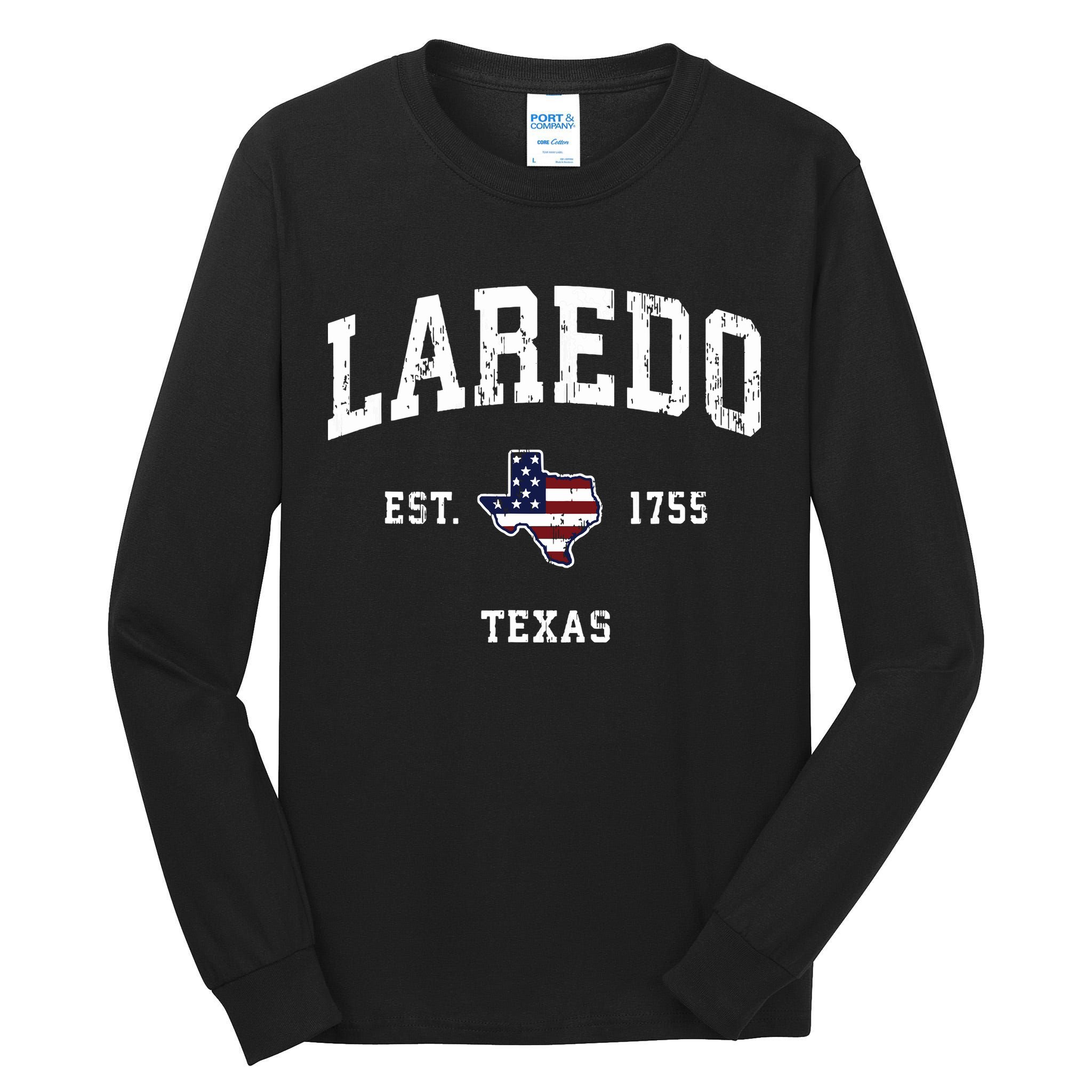 Laredo Texas Tx Vintage American Flag Sports Design Tall Long Sleeve T-Shirt