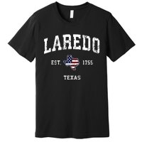 Laredo Texas Tx Vintage American Flag Sports Design Premium T-Shirt