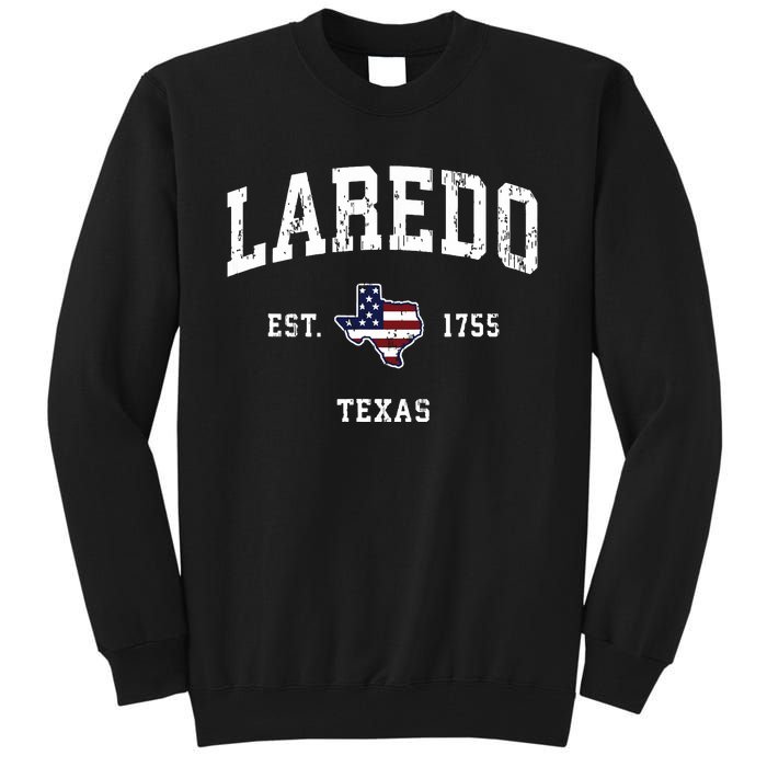 Laredo Texas Tx Vintage American Flag Sports Design Tall Sweatshirt