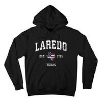 Laredo Texas Tx Vintage American Flag Sports Design Tall Hoodie