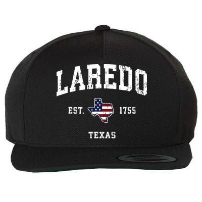Laredo Texas Tx Vintage American Flag Sports Design Wool Snapback Cap