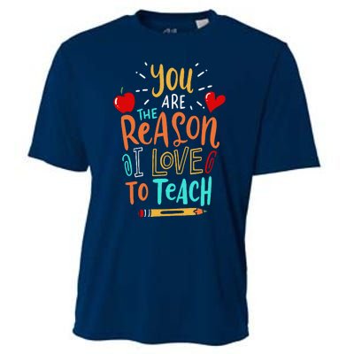 Love To Teach Positive Affirmation Kind Motivational Teacher Cooling Performance Crew T-Shirt