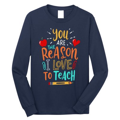 Love To Teach Positive Affirmation Kind Motivational Teacher Long Sleeve Shirt