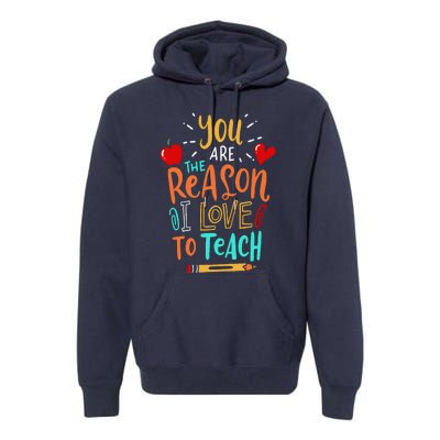 Love To Teach Positive Affirmation Kind Motivational Teacher Premium Hoodie