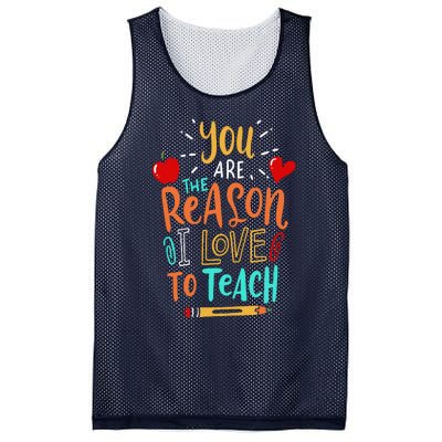 Love To Teach Positive Affirmation Kind Motivational Teacher Mesh Reversible Basketball Jersey Tank