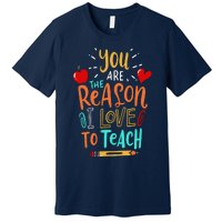 Love To Teach Positive Affirmation Kind Motivational Teacher Premium T-Shirt