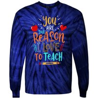 Love To Teach Positive Affirmation Kind Motivational Teacher Tie-Dye Long Sleeve Shirt