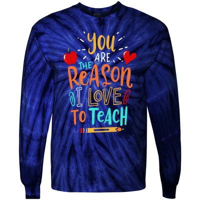 Love To Teach Positive Affirmation Kind Motivational Teacher Tie-Dye Long Sleeve Shirt