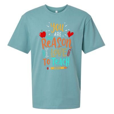 Love To Teach Positive Affirmation Kind Motivational Teacher Sueded Cloud Jersey T-Shirt