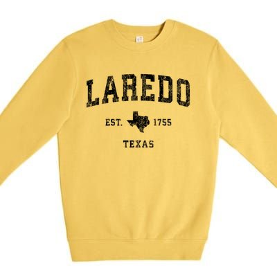 Laredo Texas Tx Vintage Athletic Sports Premium Crewneck Sweatshirt