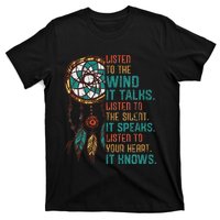 Listen To The Wind It Talks Fun Native American Day Graphic T-Shirt