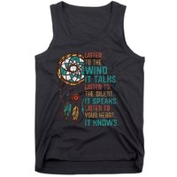 Listen To The Wind It Talks Fun Native American Day Graphic Tank Top