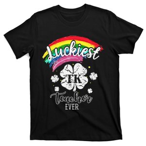 Luckiest TK Teacher Ever Shamrock St Patricks Day T-Shirt