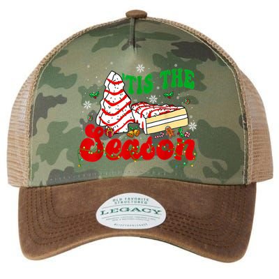 Little Tis' The Season Christmas Tree Cakes Debbie Groovy Legacy Tie Dye Trucker Hat