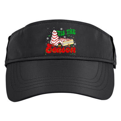 Little Tis' The Season Christmas Tree Cakes Debbie Groovy Adult Drive Performance Visor