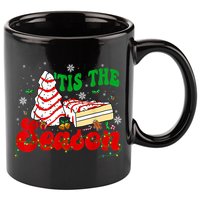 Little Tis' The Season Christmas Tree Cakes Debbie Groovy 11oz C Handle Ceramic Mug