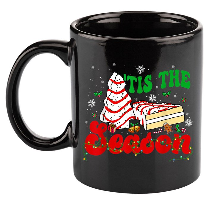 Little Tis' The Season Christmas Tree Cakes Debbie Groovy 11oz C Handle Ceramic Mug