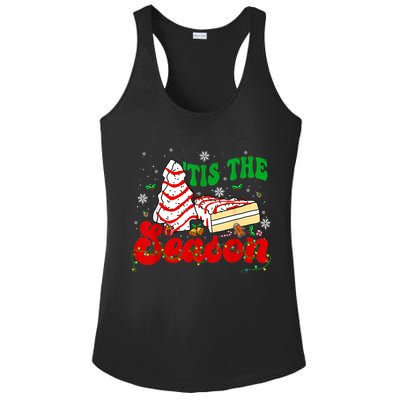 Little Tis' The Season Christmas Tree Cakes Debbie Groovy Ladies PosiCharge Competitor Racerback Tank