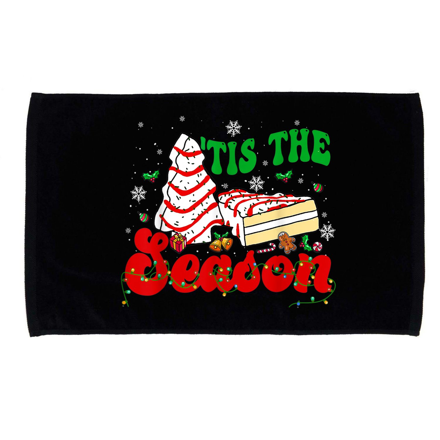 Little Tis' The Season Christmas Tree Cakes Debbie Groovy Microfiber Hand Towel