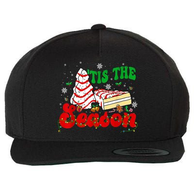 Little Tis' The Season Christmas Tree Cakes Debbie Groovy Wool Snapback Cap