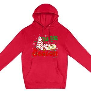 Little Tis' The Season Christmas Tree Cakes Debbie Groovy Premium Pullover Hoodie