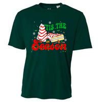 Little Tis' The Season Christmas Tree Cakes Debbie Groovy Cooling Performance Crew T-Shirt