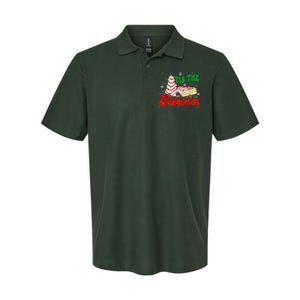 Little Tis' The Season Christmas Tree Cakes Debbie Groovy Softstyle Adult Sport Polo