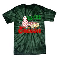 Little Tis' The Season Christmas Tree Cakes Debbie Groovy Tie-Dye T-Shirt