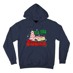 Little Tis' The Season Christmas Tree Cakes Debbie Groovy Tall Hoodie